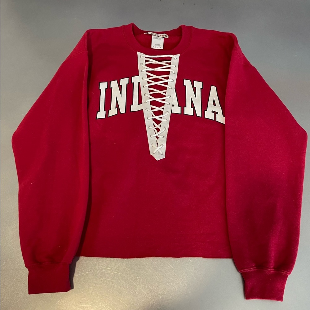 Indiana University lace up sweatshirt